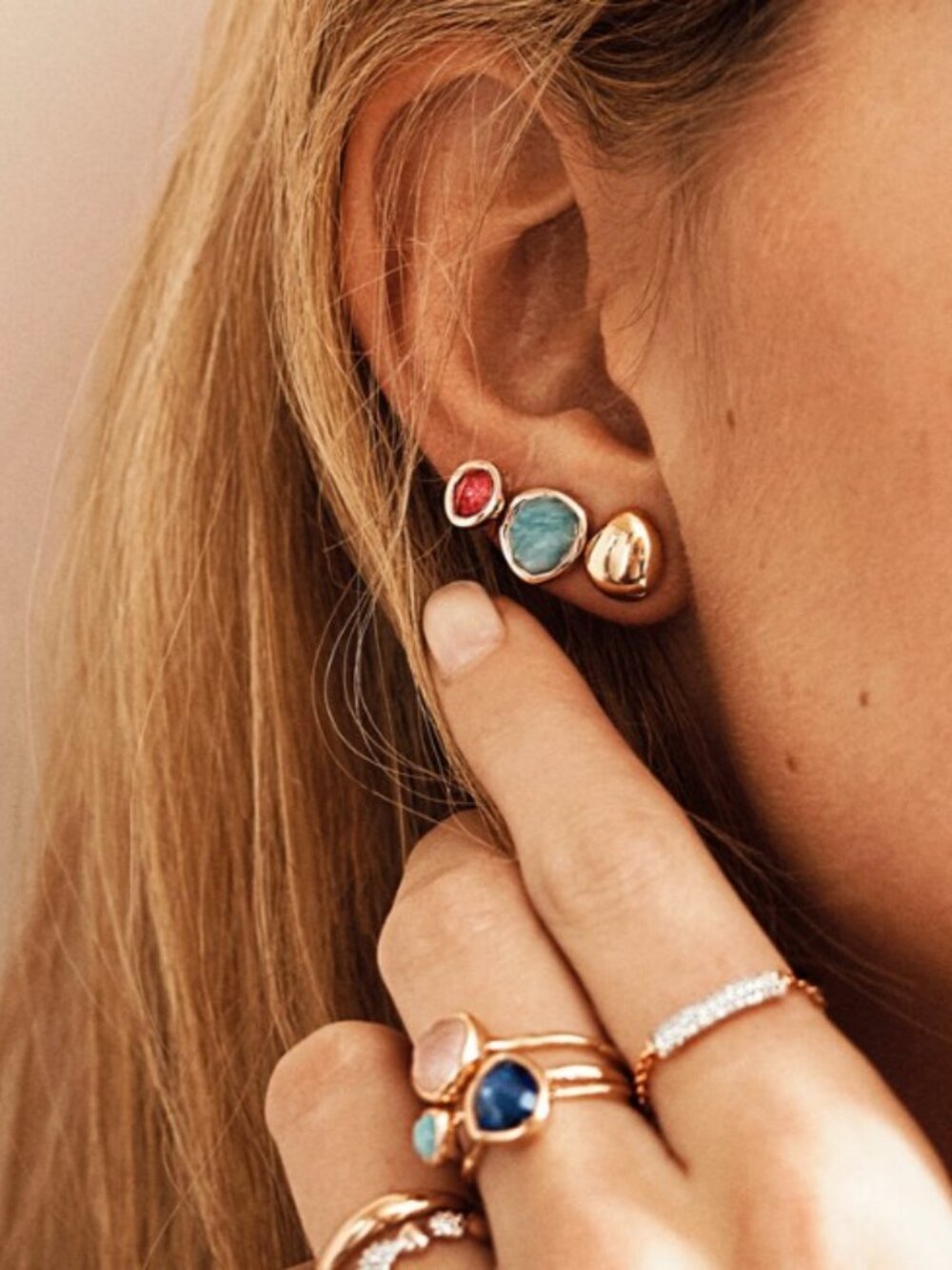 Stunning ROSE GOLD Stud Earrings